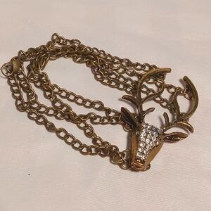 dear head Bronzetone bracelet